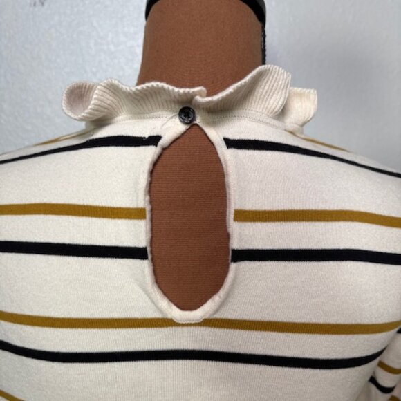 Who What Wear Striped Mock Neck Sweater – Size M - Picture 4 of 5